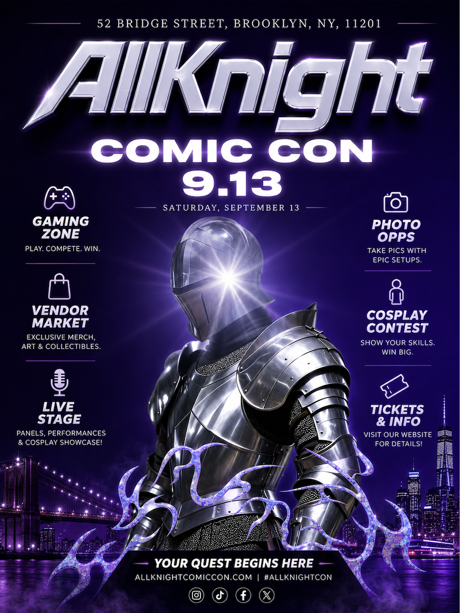 AllKnight NYC event poster