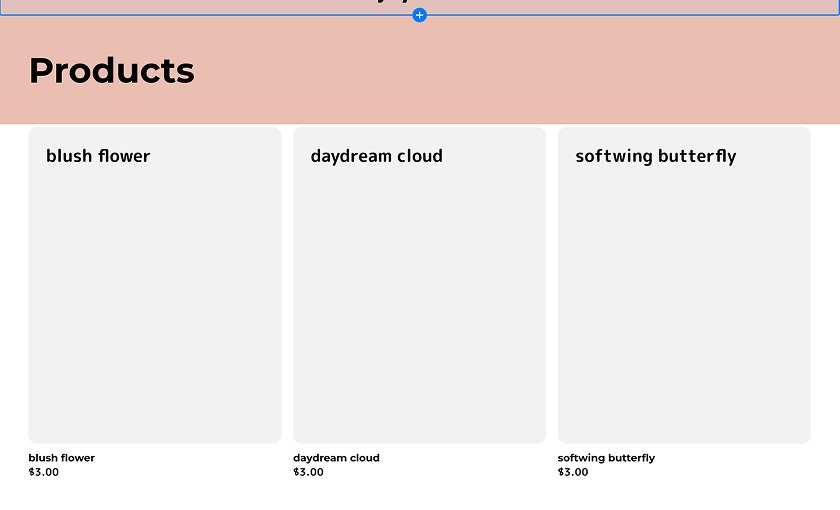 Product listing before — plain grey placeholder cards