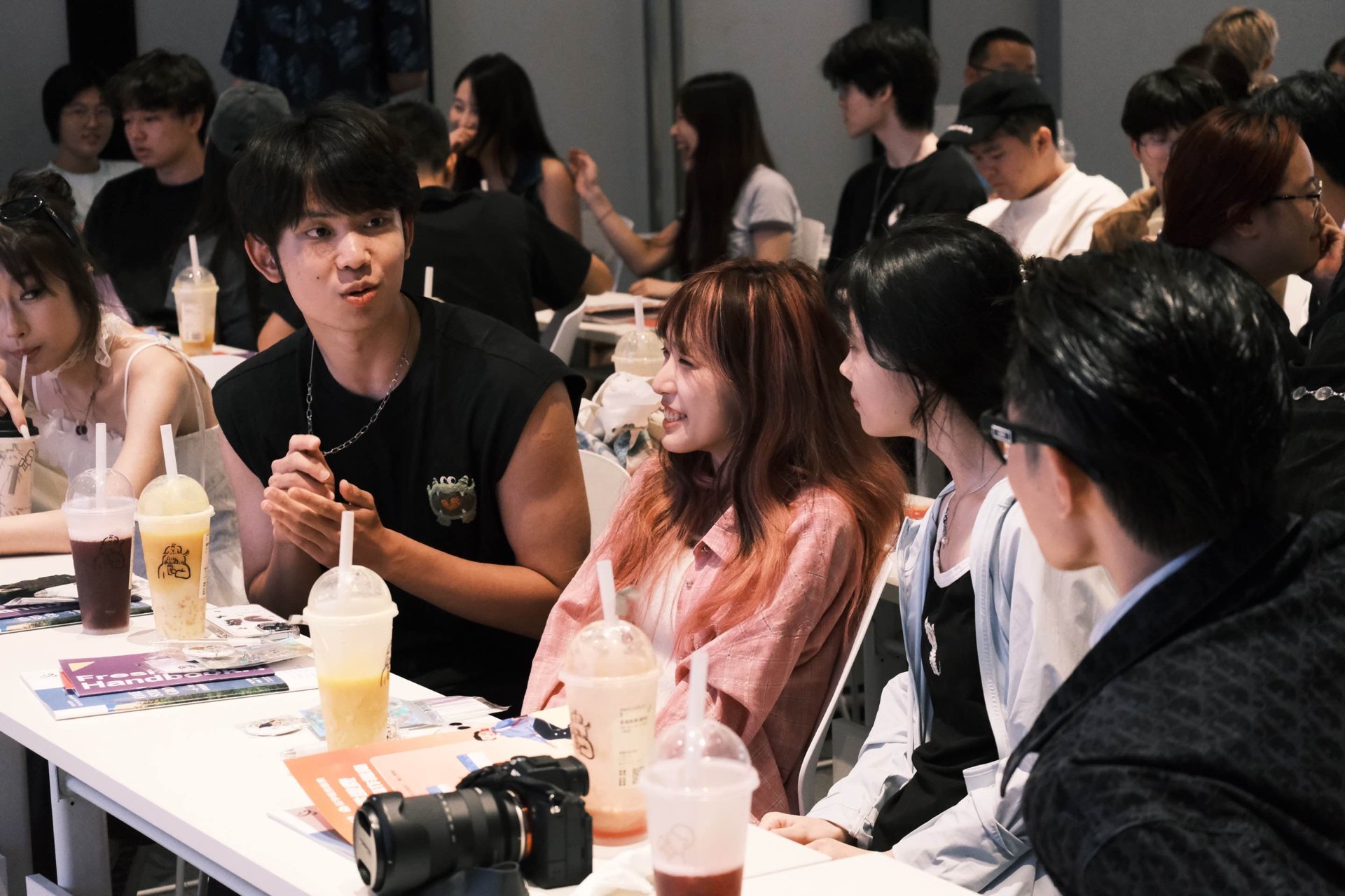 Students at tables
